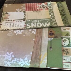 Santa’s List Loose Scrapbook Paper Bundle